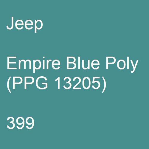 Jeep, Empire Blue Poly (PPG 13205), 399.